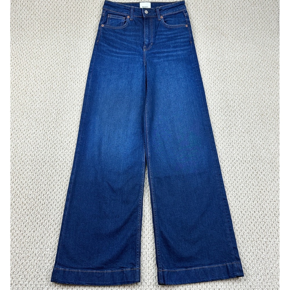 Reformation Jeans Womens 28 Wheeler Wash Bex Super Stretch High Rise Wide Leg